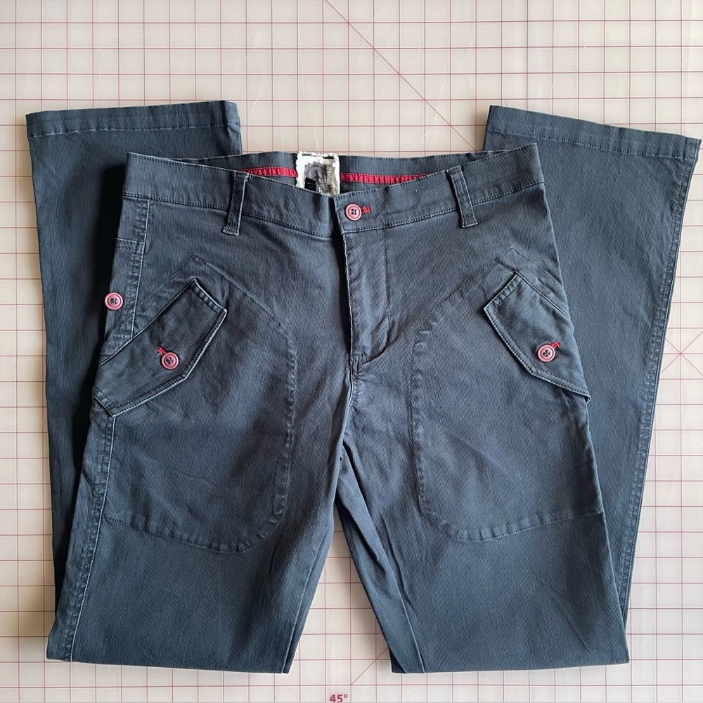 Chor Pants Blue Gray sz 32 Slim Fit Stretch Fatigue Cargo Hot Topic Casual